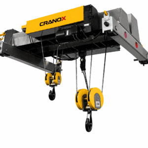 European double girder electric hoist installed on double girder crane