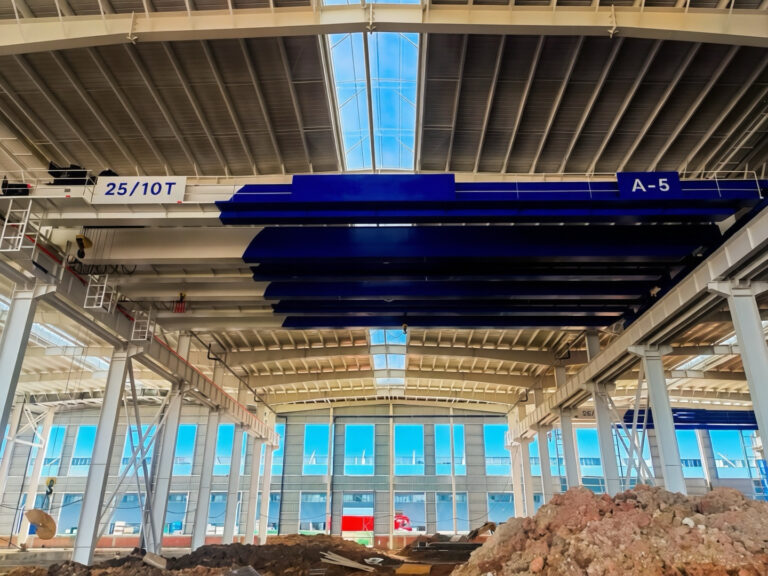 Cranox 25/10t double girder metallurgical overhead crane in steel plant