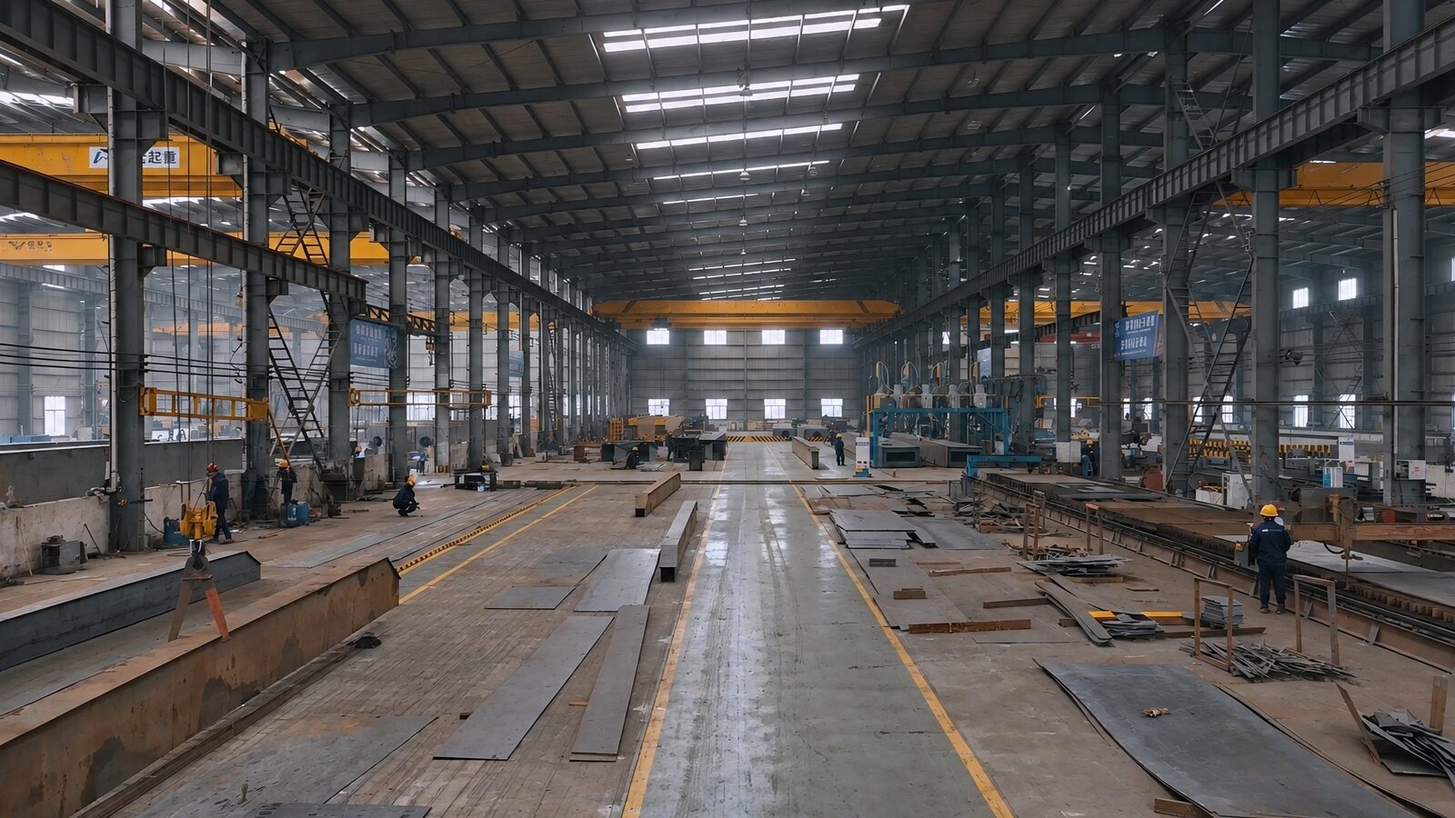 Cranox steel fabrication workshop for industrial crane manufacturing