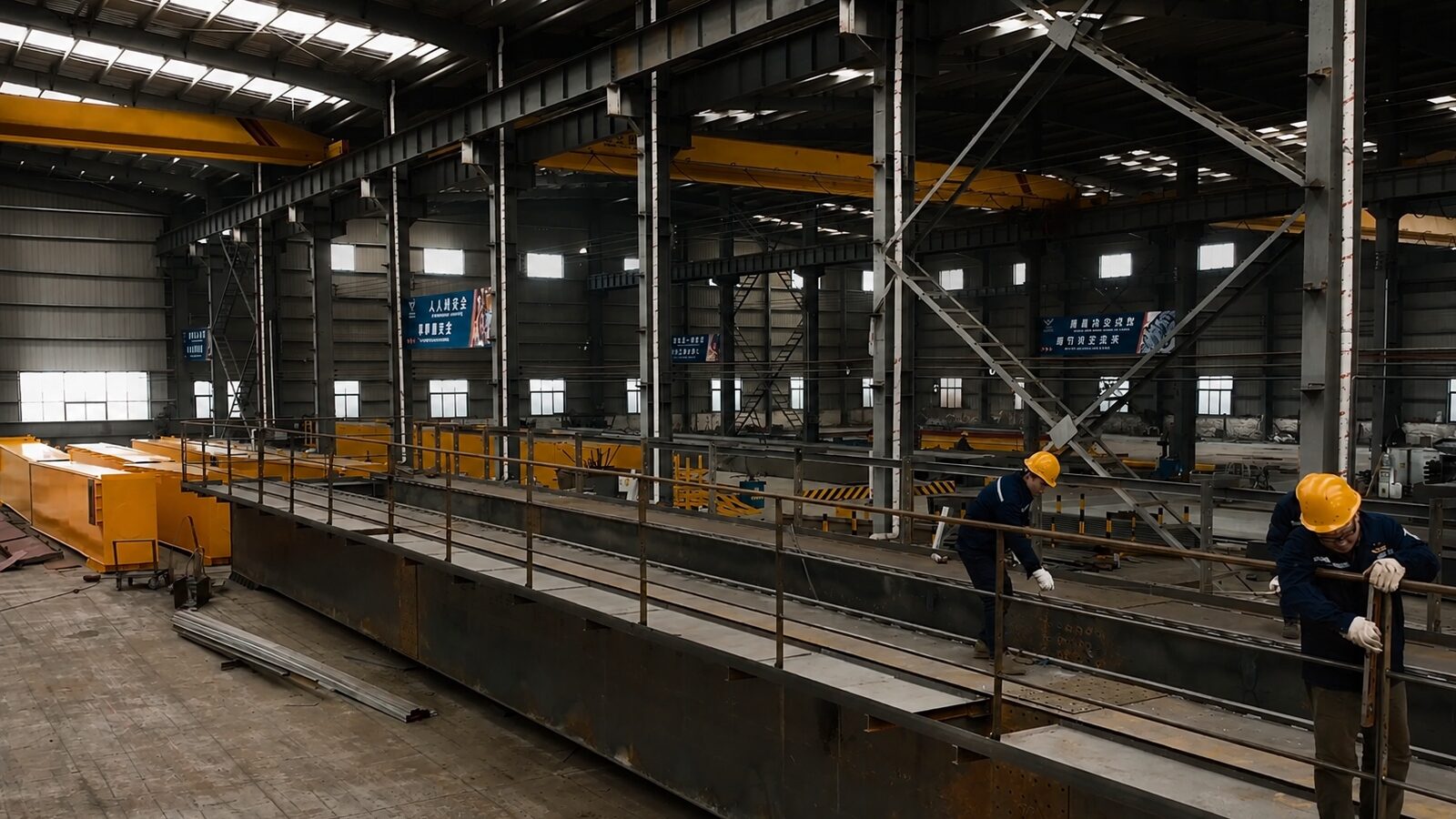 Cranox welding workshop for crane structure production